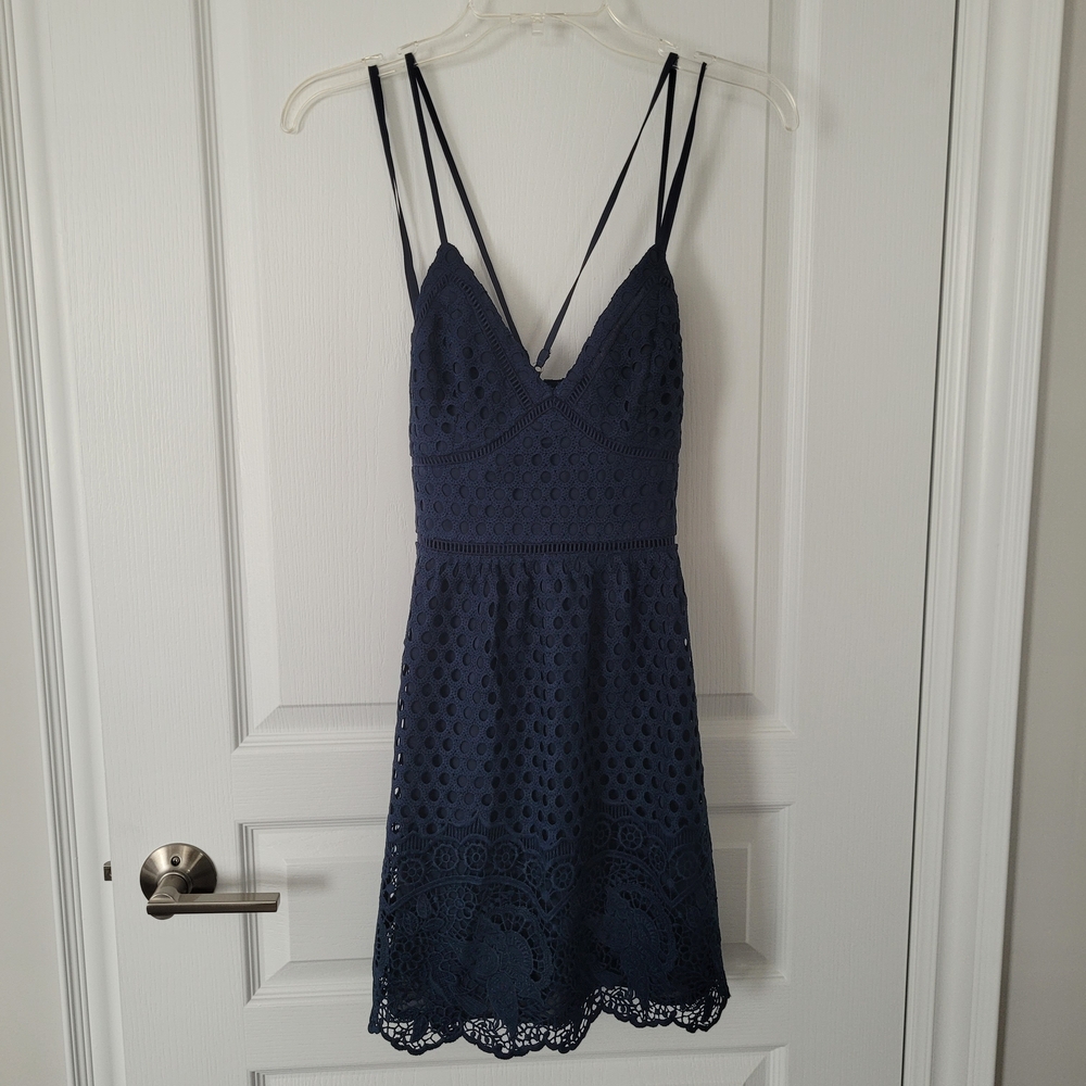 Abercrombie Navy Blue Lace Dress